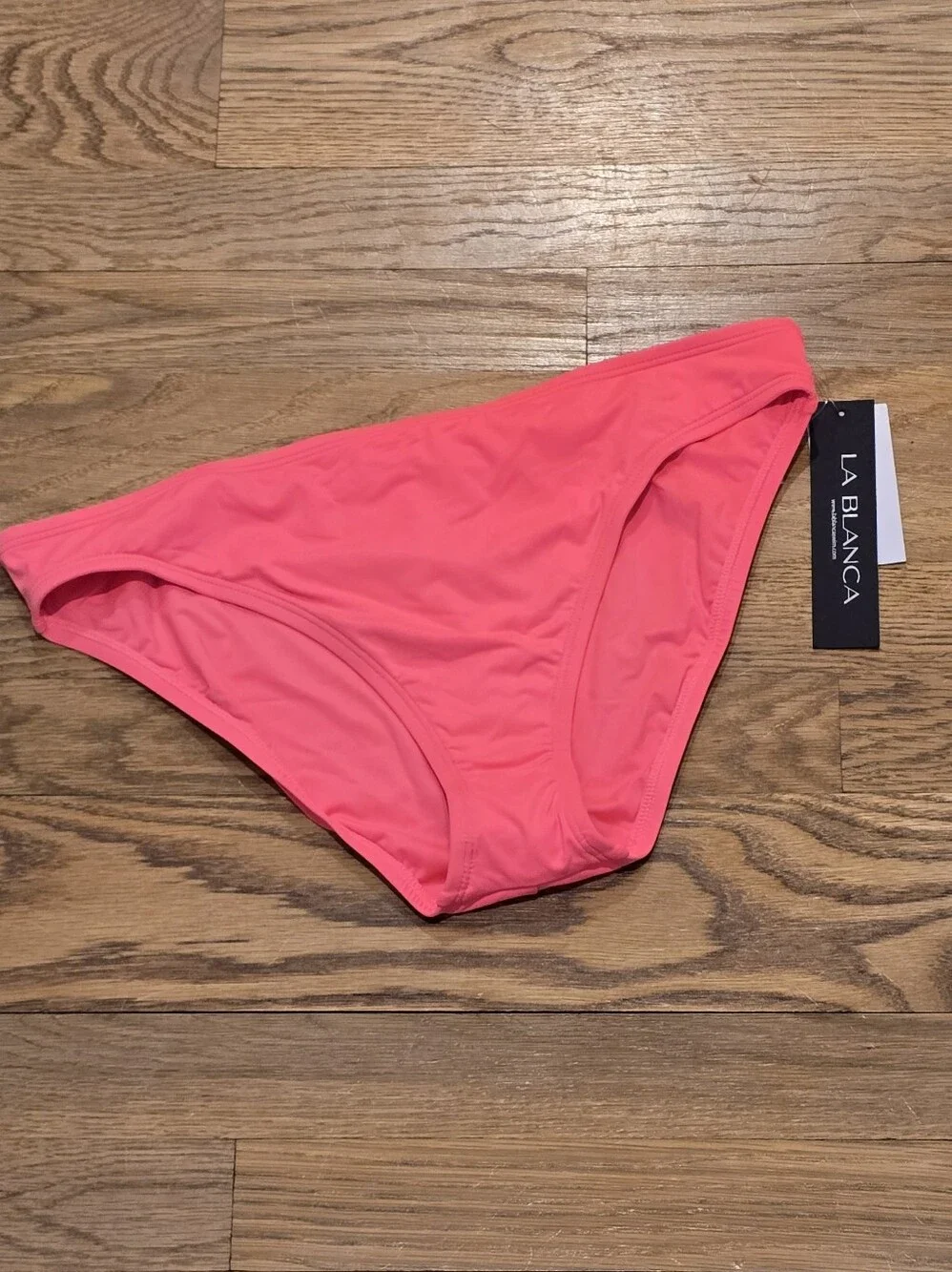 La Blanca Women's Island Goddess Coral Reef Pink Bikini Bottom Sz 10 NWT